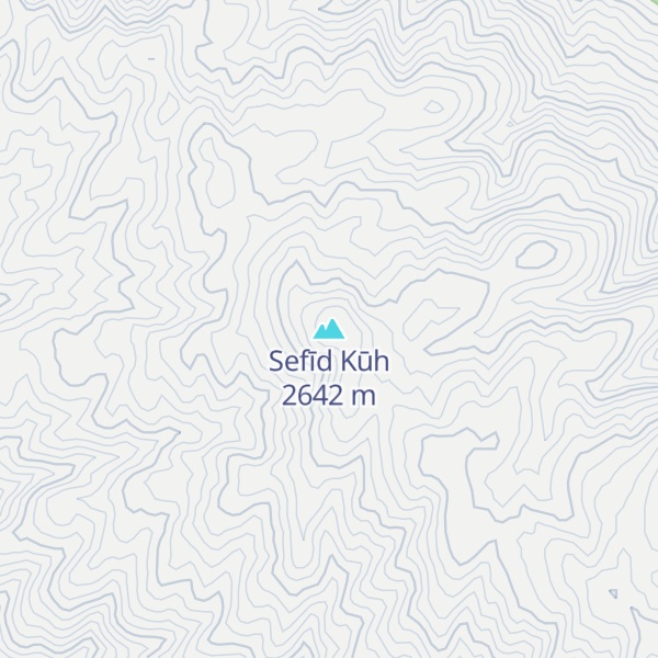 Map of Sefīd Kūh
