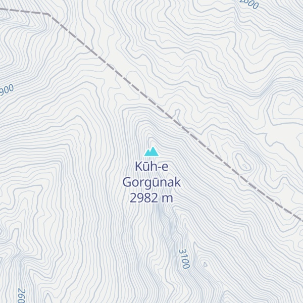 Map of Kūh-e Gorgūnak