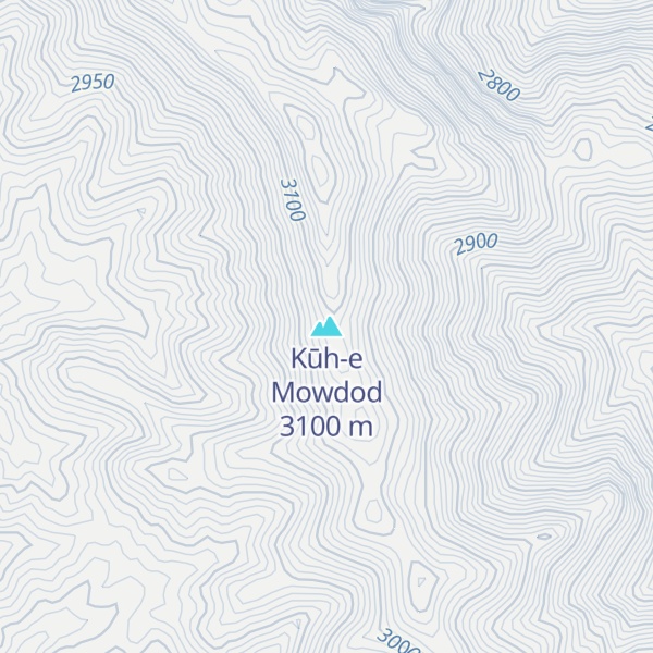 Map of Kūh-e Mowdod