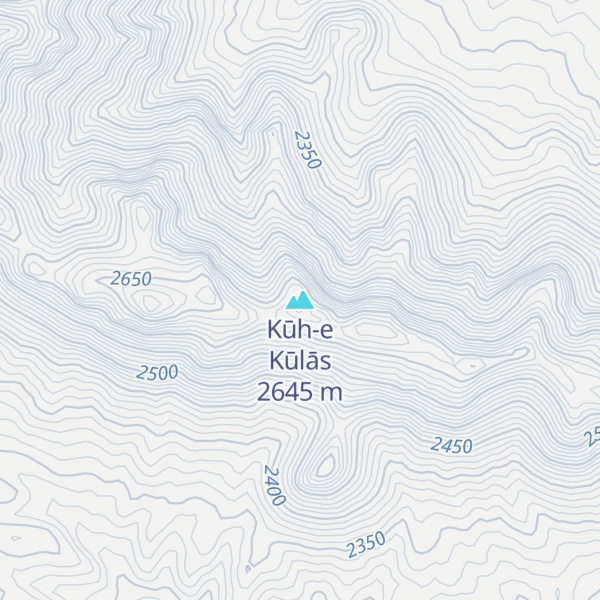 Map of Kūh-e Kūlās