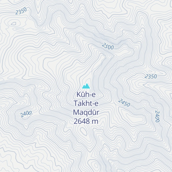 Map of Kūh-e Takht-e Maqdūr