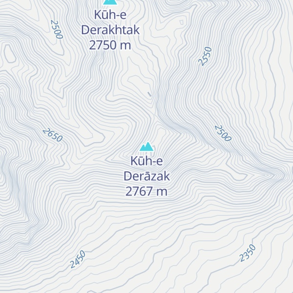 Map of Kūh-e Derāzak