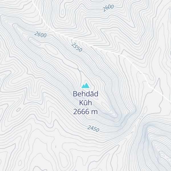 Map of Behdād Kūh