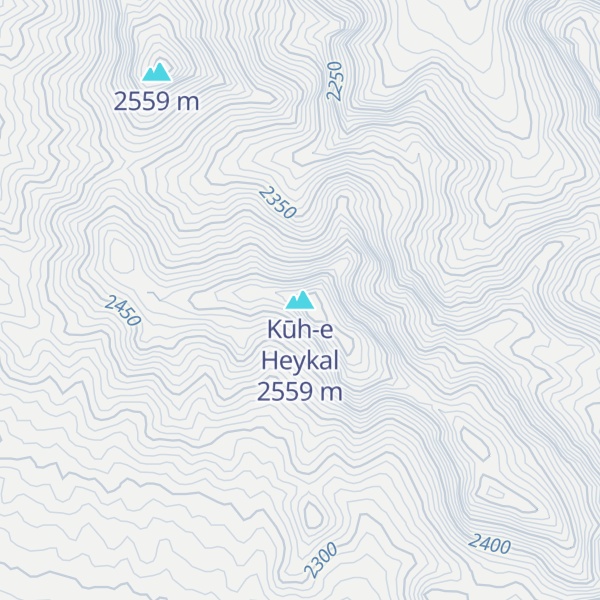 Map of Kūh-e Heykal