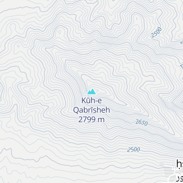 Map of Kūh-e Qabrīsheh