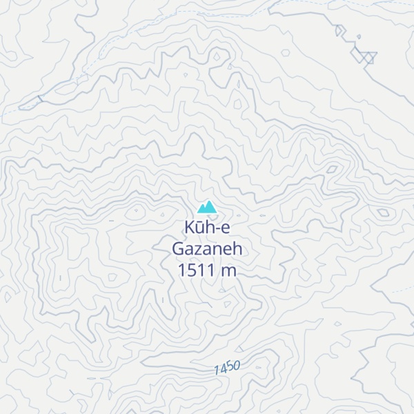 Map of Kūh-e Gazaneh