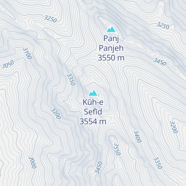 Map of Kūh-e Sefīd