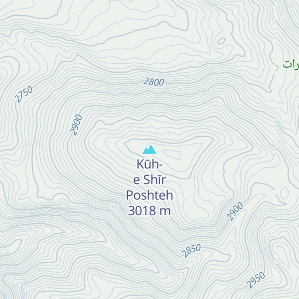 Map of Kūh-e Shīr Poshteh