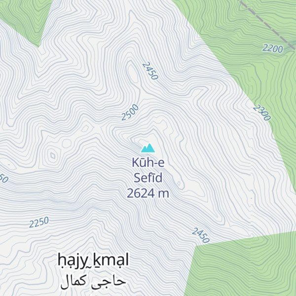 Map of Kūh-e Sefīd