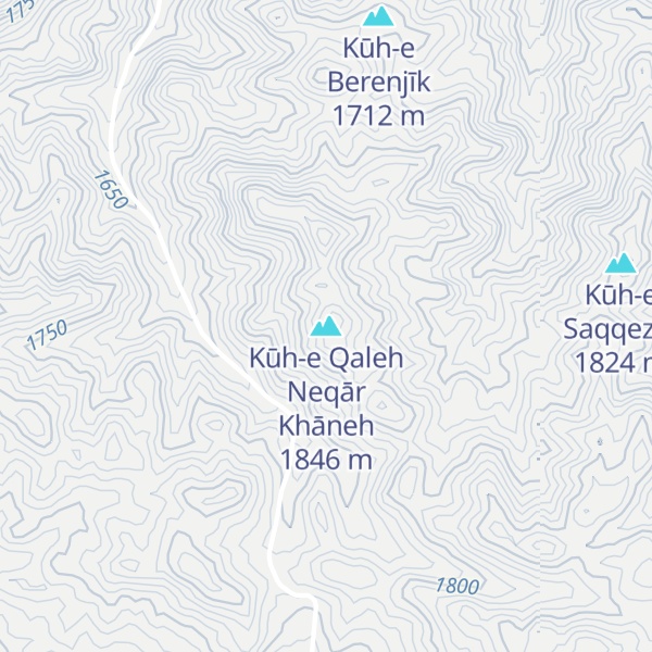 Map of Kūh-e Qaleh Neqār Khāneh