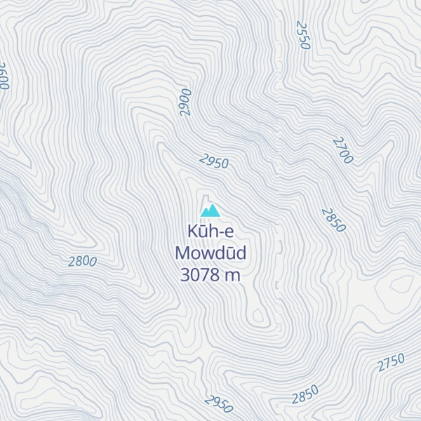 Map of Kūh-e Mowdūd