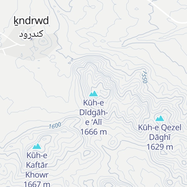 Map of Kūh-e Dīdgāh-e ‘Alī