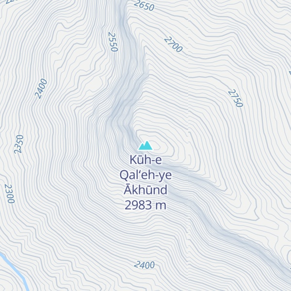 Map of Kūh-e Qal‘eh-ye Ākhūnd