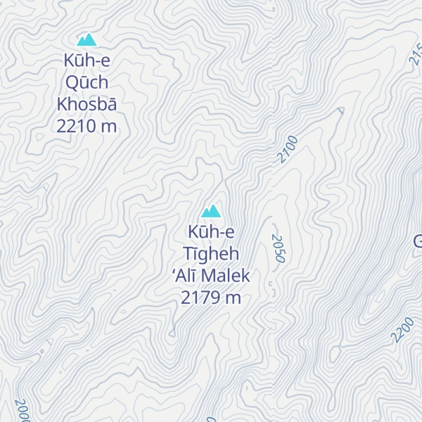 Map of Kūh-e Tīgheh ‘Alī Malek