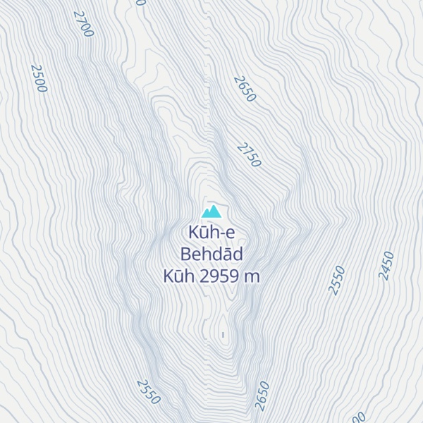 Map of Kūh-e Behdād Kūh