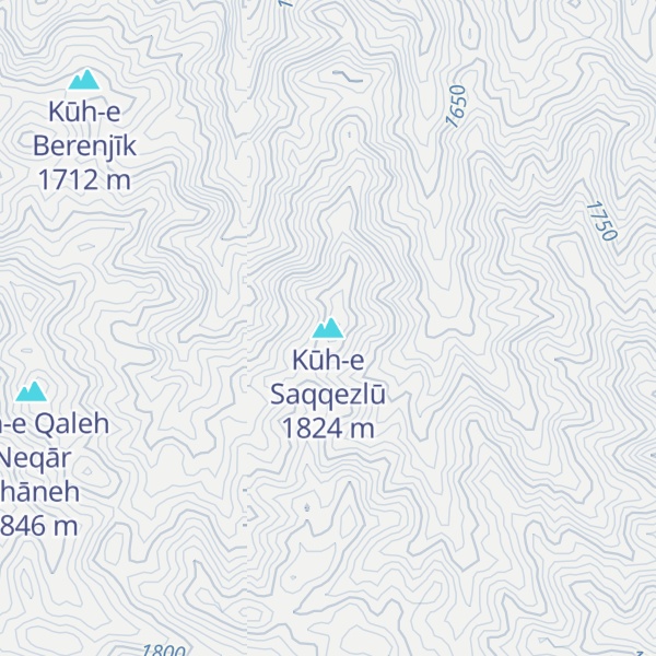 Map of Kūh-e Saqqezlū