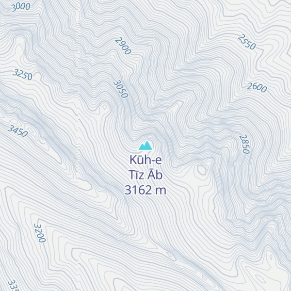 Map of Kūh-e Tīz Āb