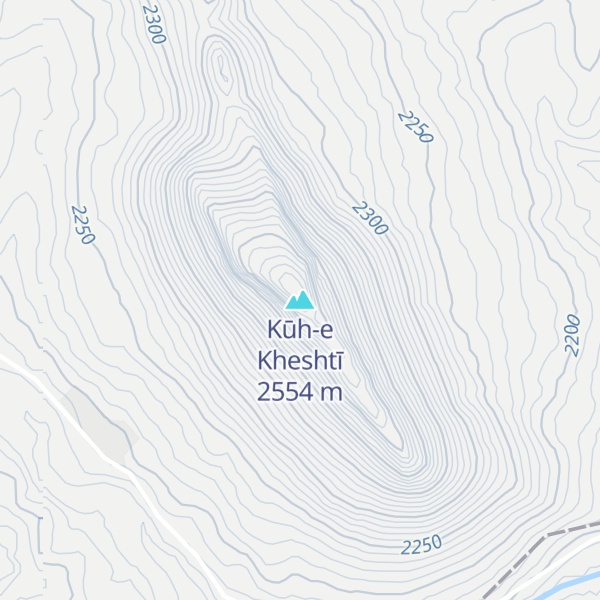 Map of Kūh-e Kheshtī