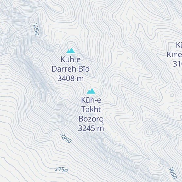 Map of Kūh-e Takht Bozorg