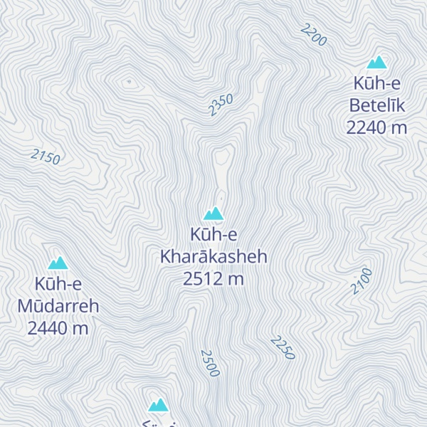 Map of Kūh-e Kharākasheh