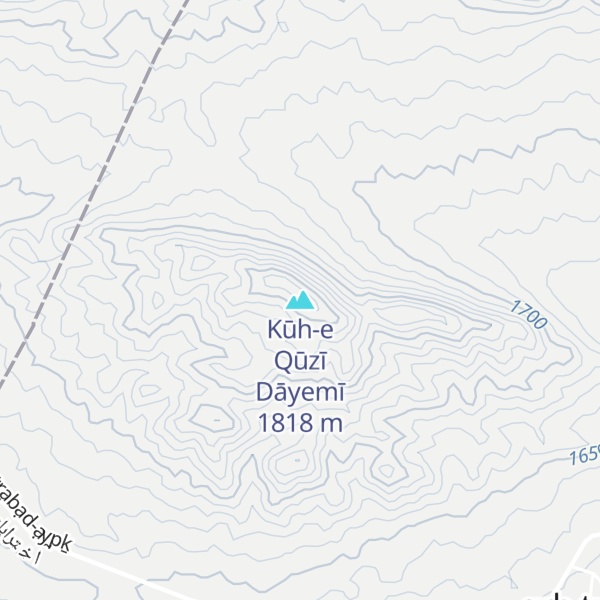 Map of Kūh-e Qūzī Dāyemī