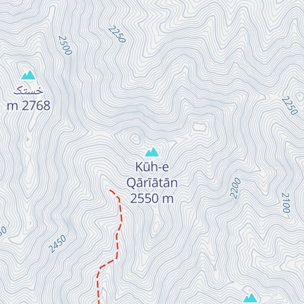 Map of Kūh-e Qārīātān