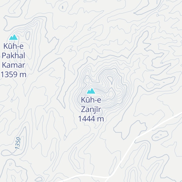 Map of Kūh-e Zanjīr