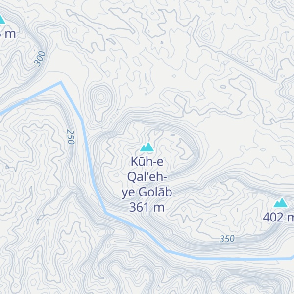Map of Kūh-e Qal‘eh-ye Golāb