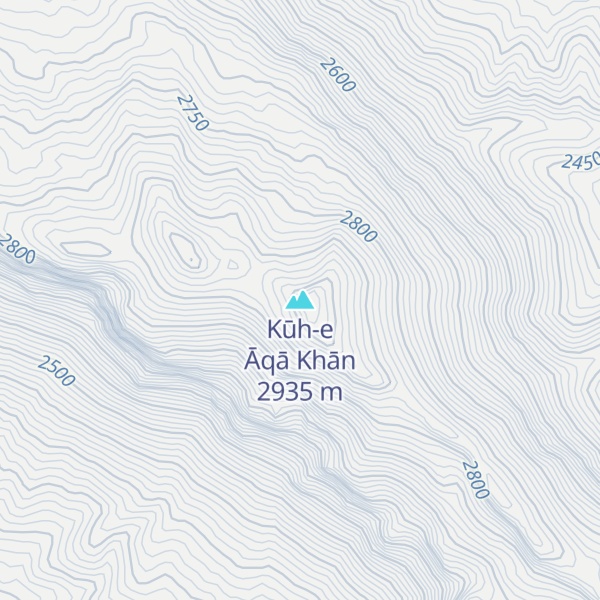 Map of Kūh-e Āqā Khān
