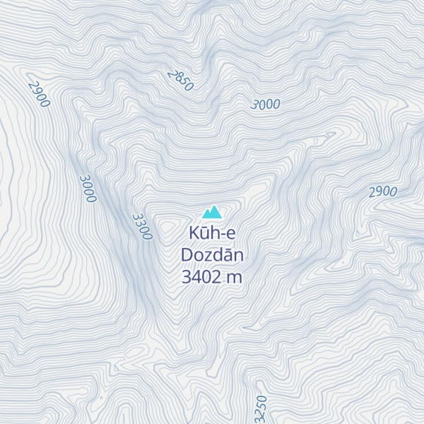 Map of Kūh-e Dozdān