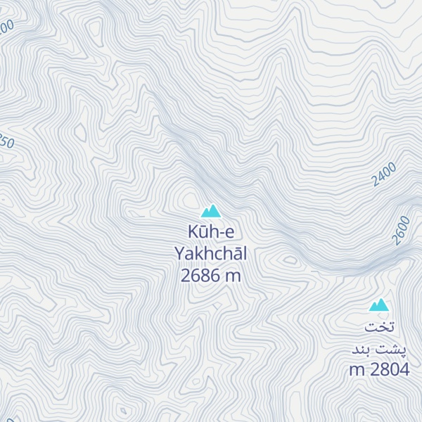 Map of Kūh-e Yakhchāl