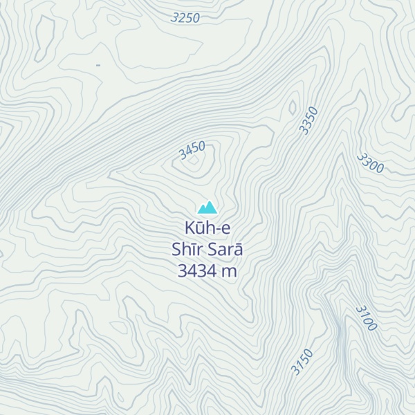 Map of Kūh-e Shīr Sarā
