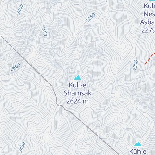 Map of Kūh-e Shamsak