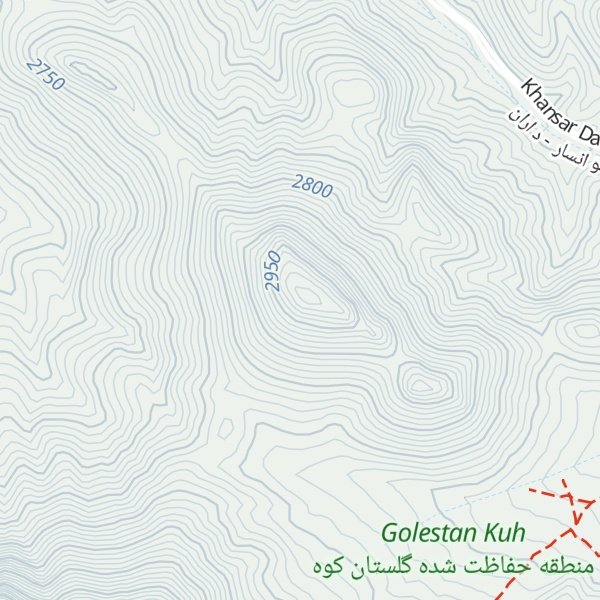 Map of Golestān Kūh
