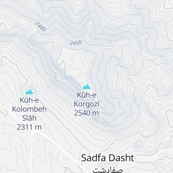 Map of Kūh-e Korgozī