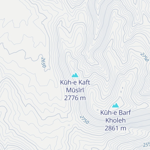 Map of Kūh-e Kaft Mūsīrī