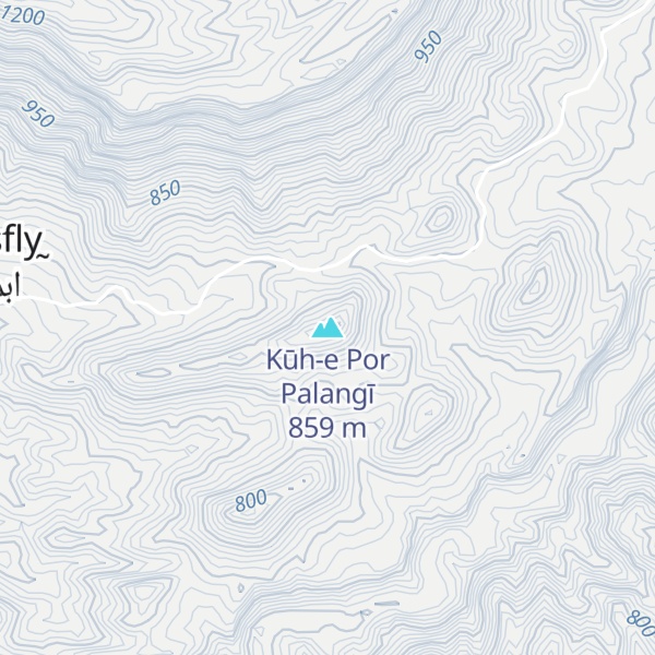 Map of Kūh-e Por Palangī