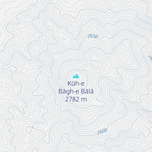 Map of Kūh-e Bāgh-e Bālā