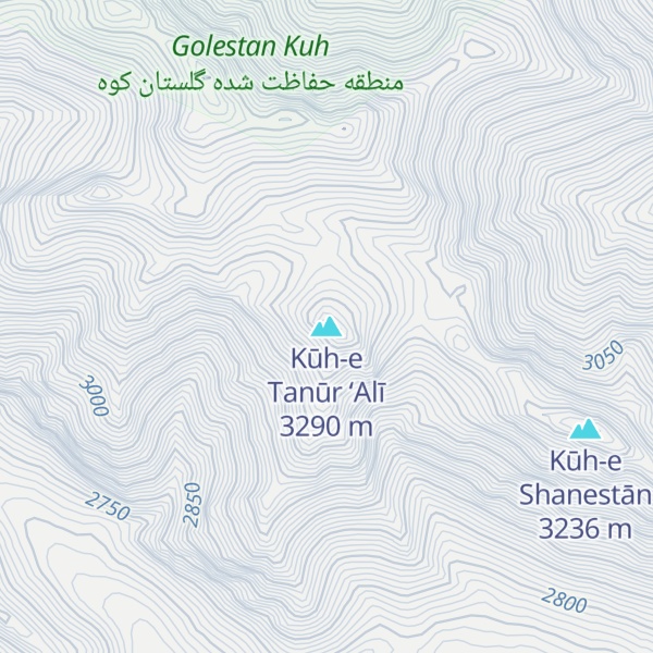 Map of Kūh-e Tanūr ‘Alī