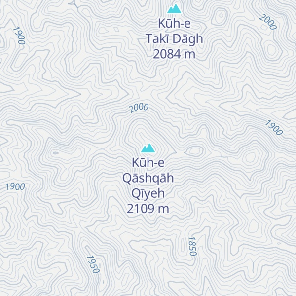 Map of Kūh-e Qāshqāh Qīyeh