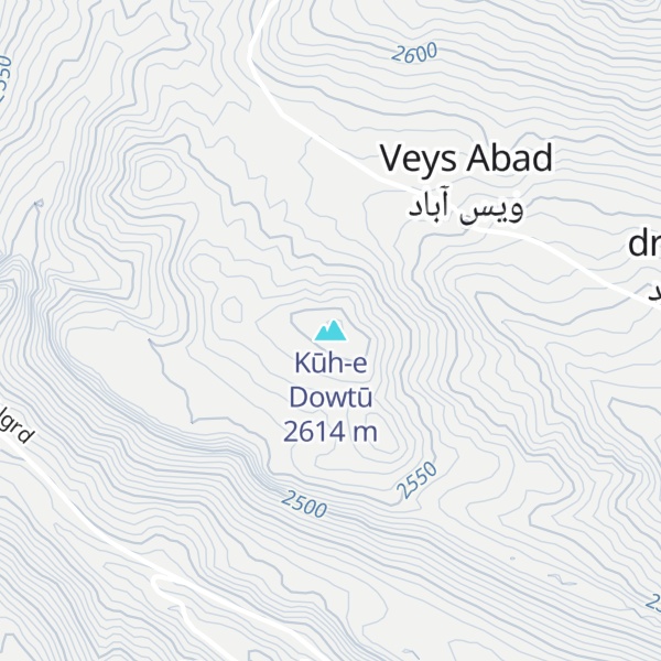 Map of Kūh-e Dowtū