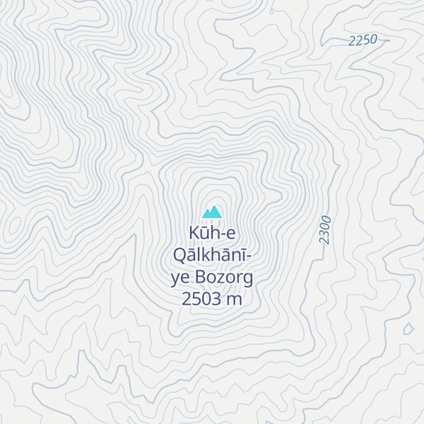 Map of Kūh-e Qālkhānī-ye Bozorg