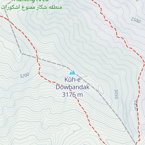 Map of Kūh-e Dowbandak