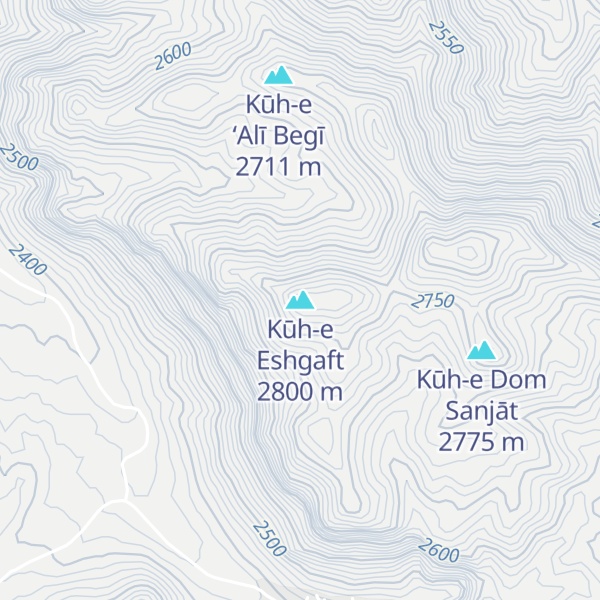 Map of Kūh-e Eshgaft