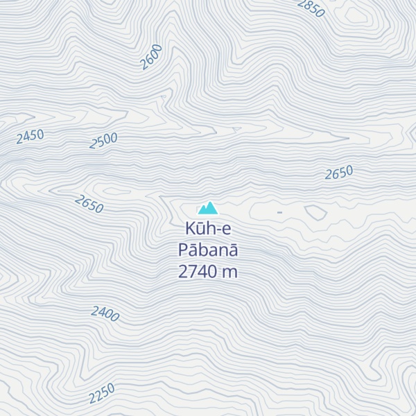 Map of Kūh-e Pābanā