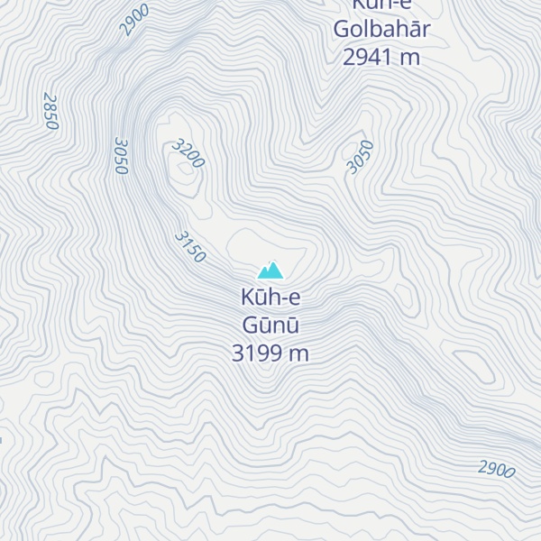 Map of Kūh-e Gūnū