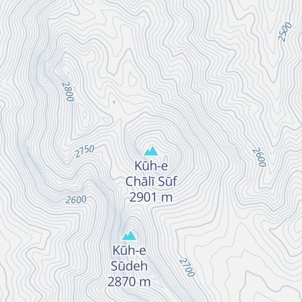 Map of Kūh-e Chālī Sūf