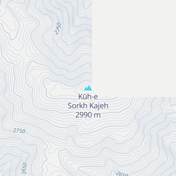 Map of Kūh-e Sorkh Kajeh