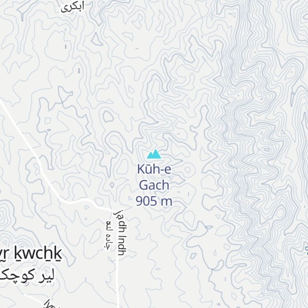 Map of Kūh-e Gach