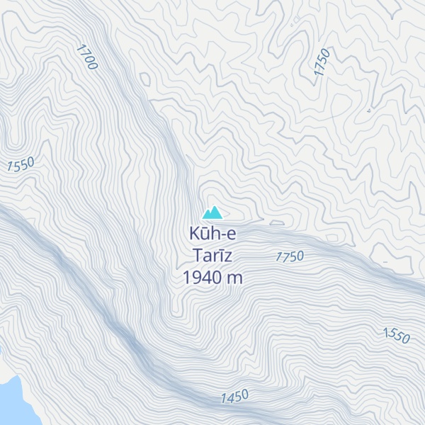 Map of Kūh-e Tarīz